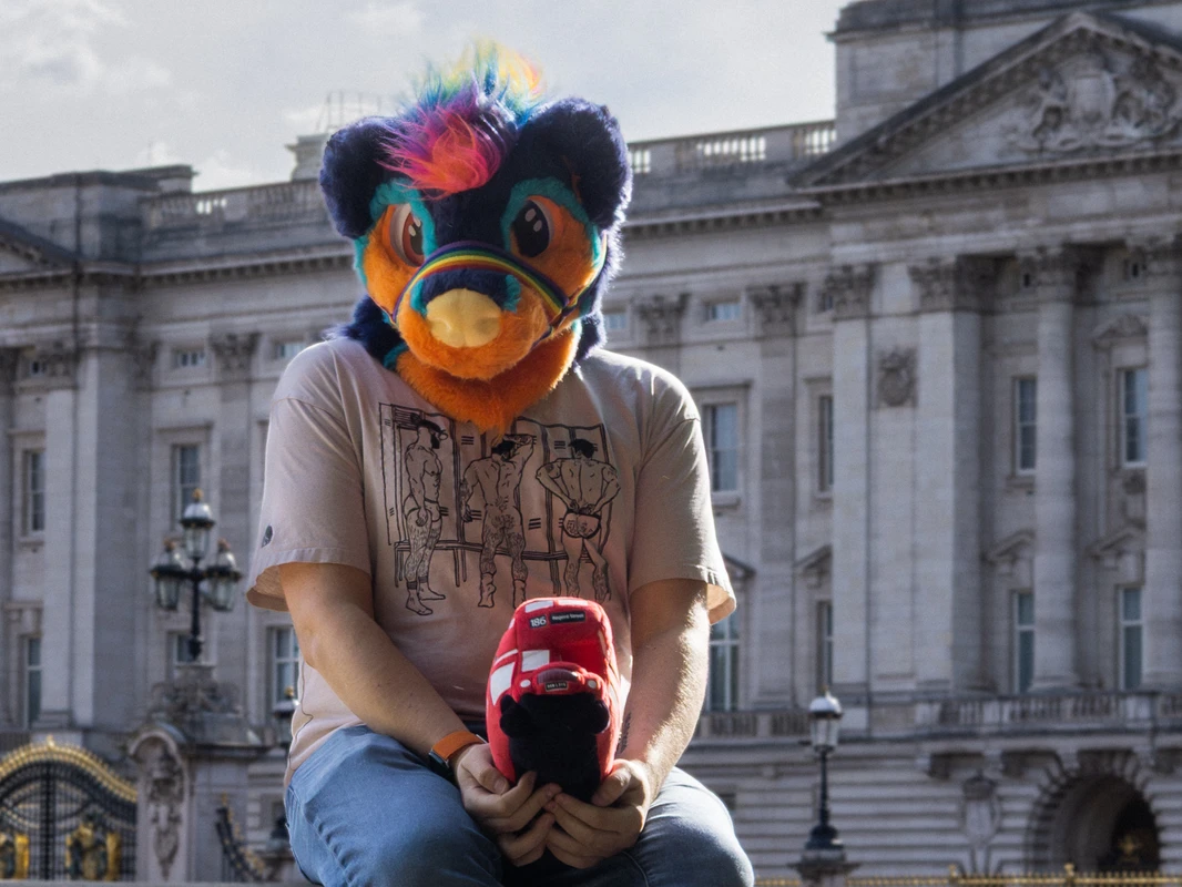 Illustrated portrait of Riot with a camera, for personal booking
